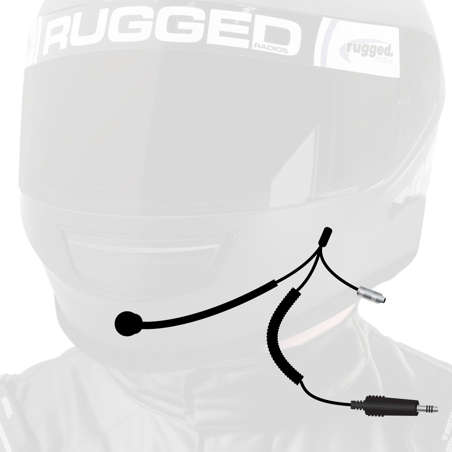 Rugged Radios Rugged Radios 4C IMSA Helmet Kit - Coil Cord, Mic & 3.5mm