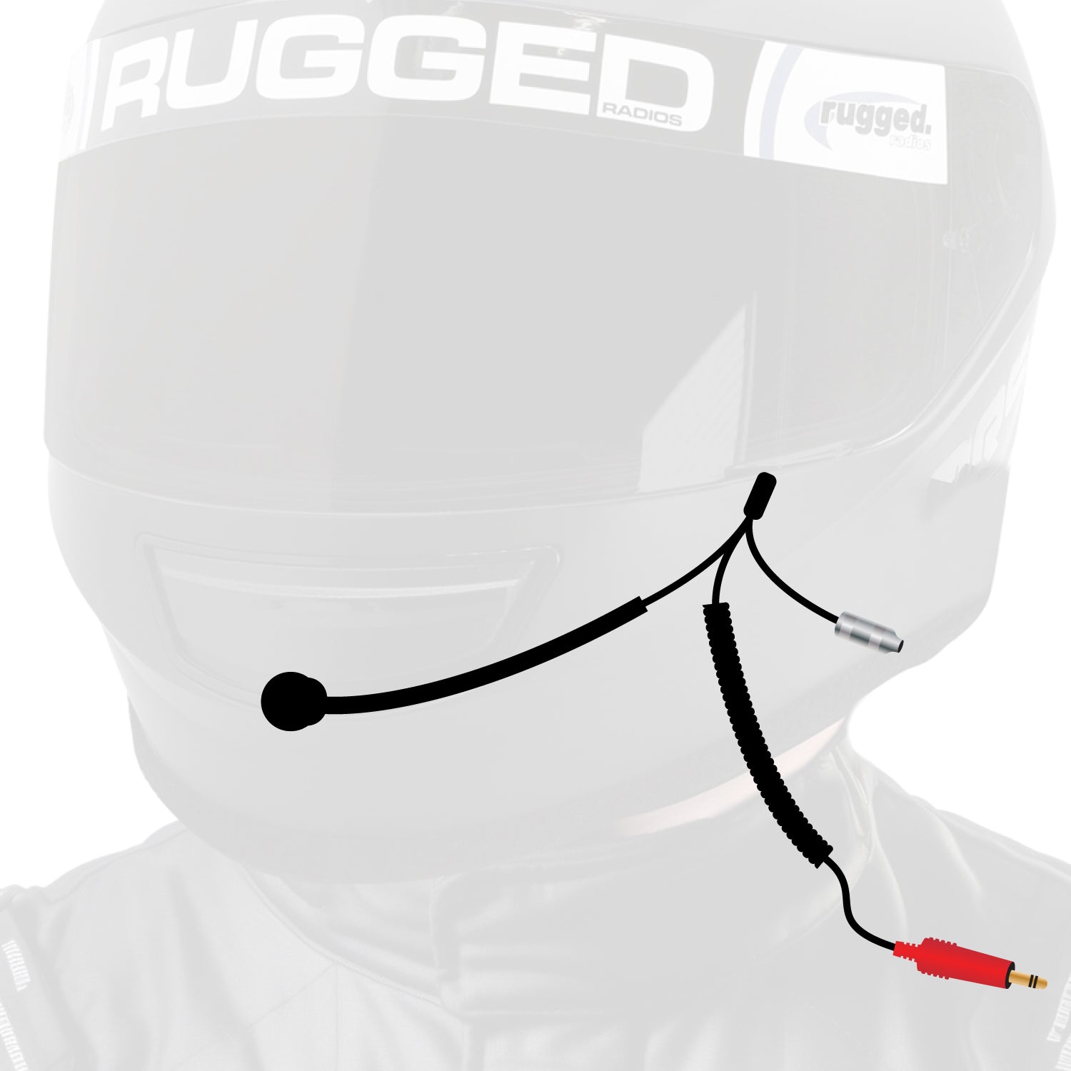 Rugged Radios Rugged Radios 3C NASCAR Helmet Kit - Coil Cord & Mic