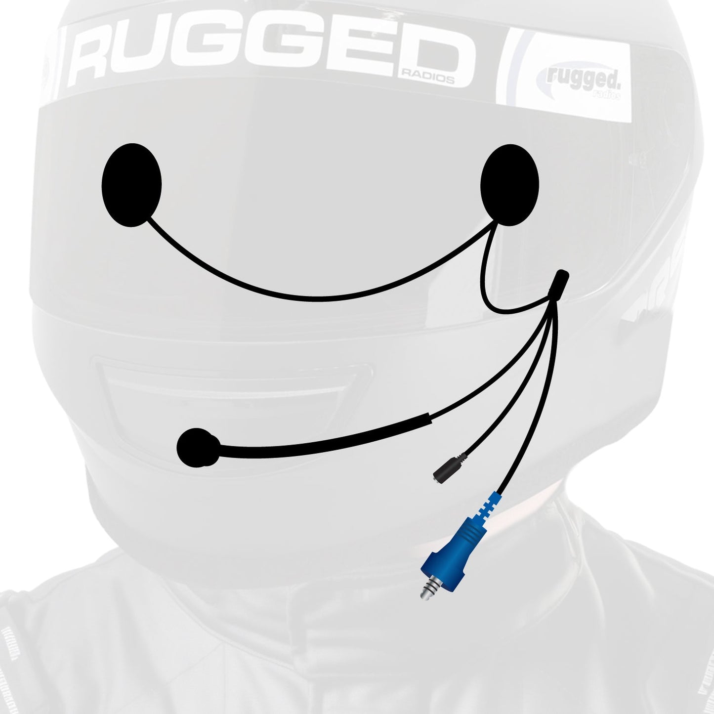 Rugged Radios Rugged Radios Offroad Helmet Kit - Alpha Audio Speakers & 3.5mm