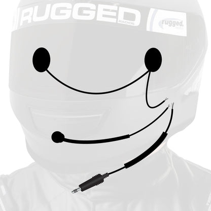 Rugged Radios Rugged Radios Peltor 4C Helmet Kit - Mic & 1/8in Jack, Straight