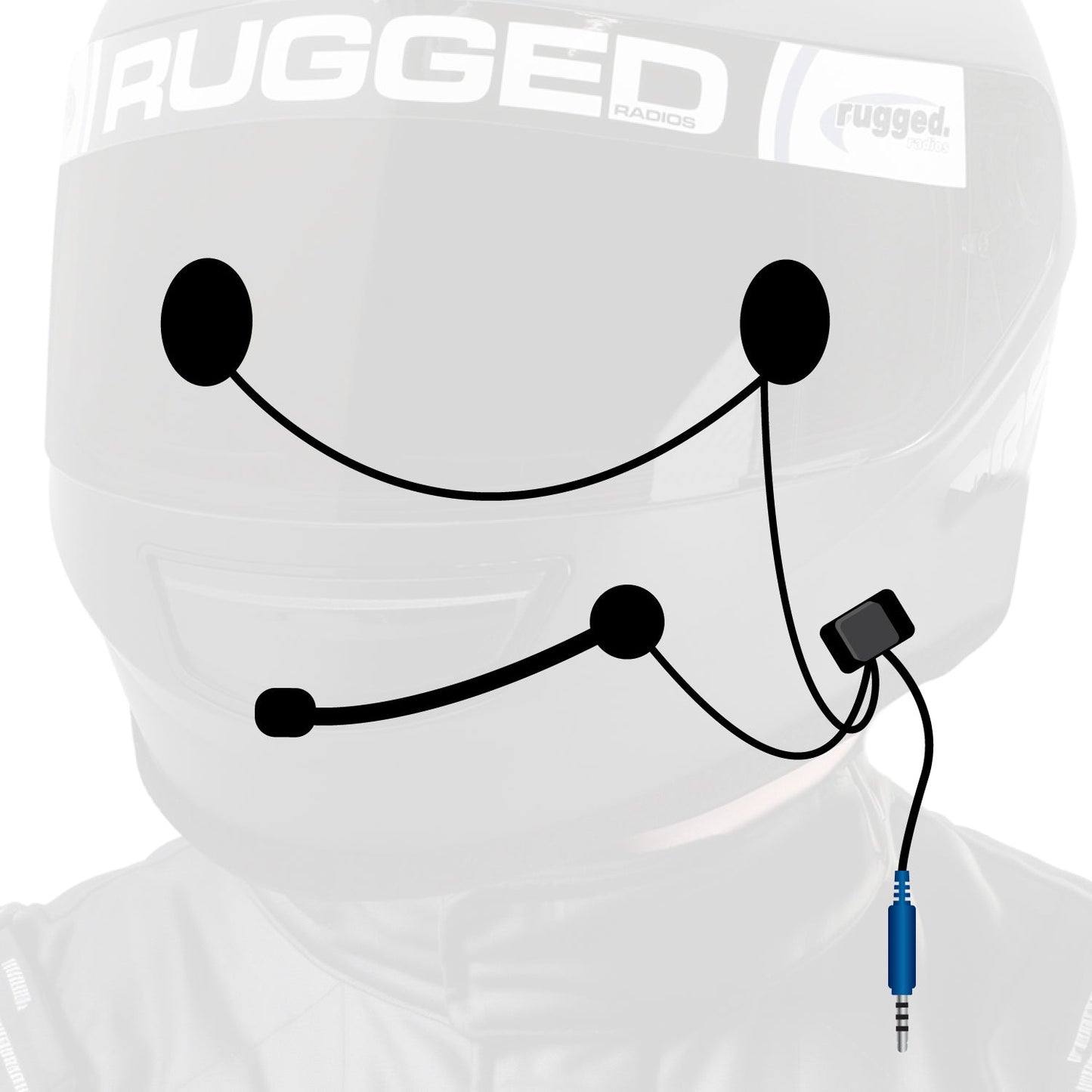 Rugged Radios Rugged Radios Super Sport Helmet Kit - Alpha Audio Speakers
