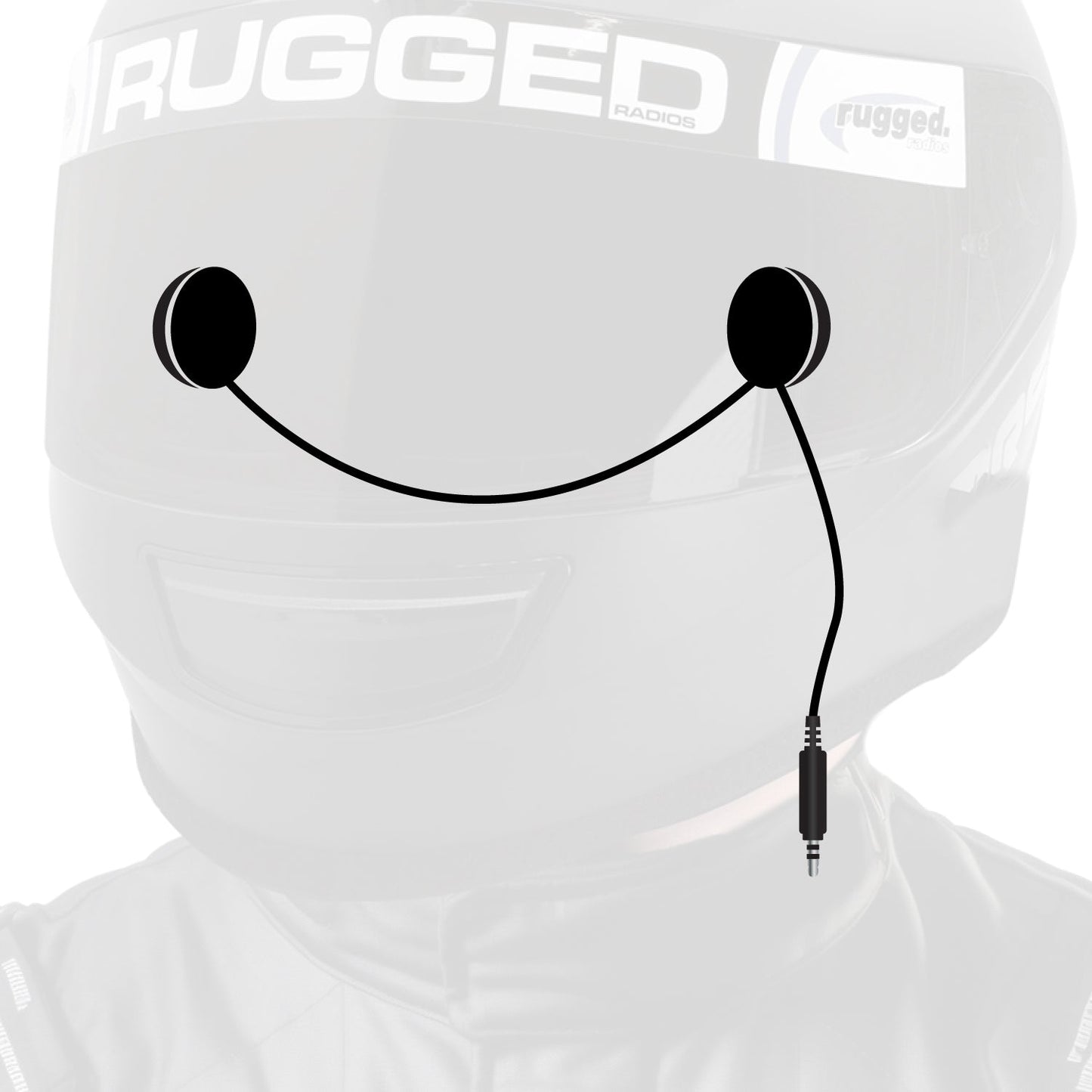 Rugged Radios Rugged Radios In-Helmet Speakers - Mono, 3.5mm Plug