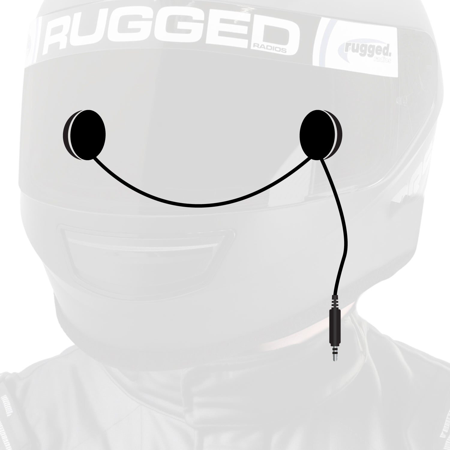 Rugged Radios Rugged Radios In-Helmet Speakers - Mono, 3.5mm Plug