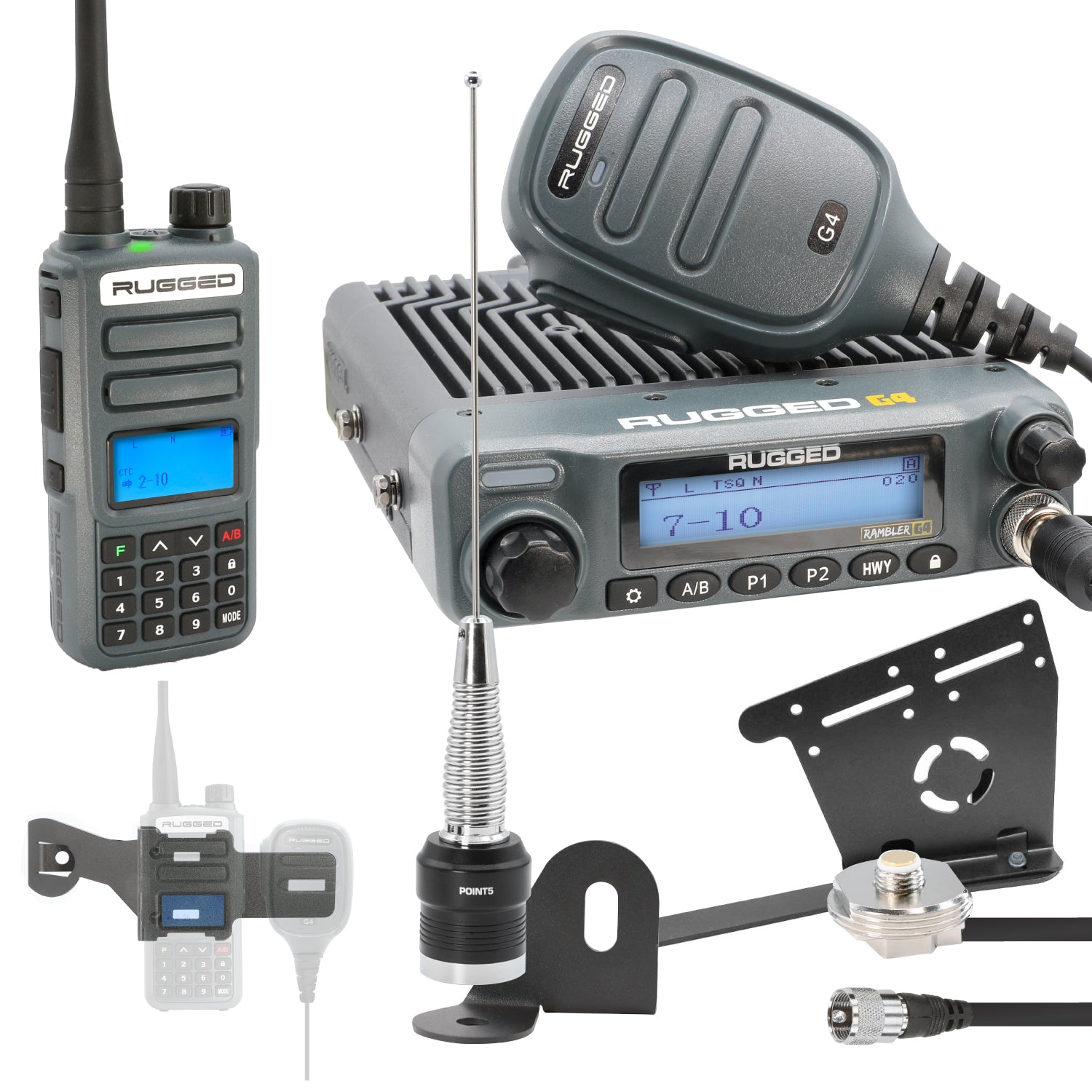 Rugged Radios Rugged Radios ULTIMATE GMRS Mobile Radio Kit for Jeep Wrangler JL and