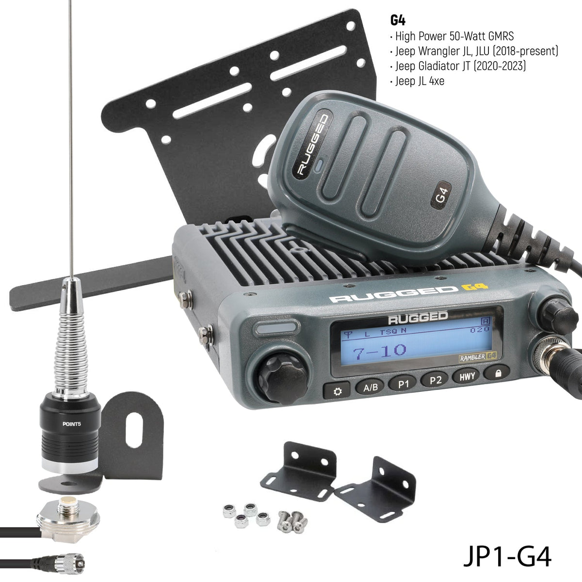 Rugged Radios Rugged Radios GMRS Mobile Radio Kit for Jeep Wrangler JL and Gladiator