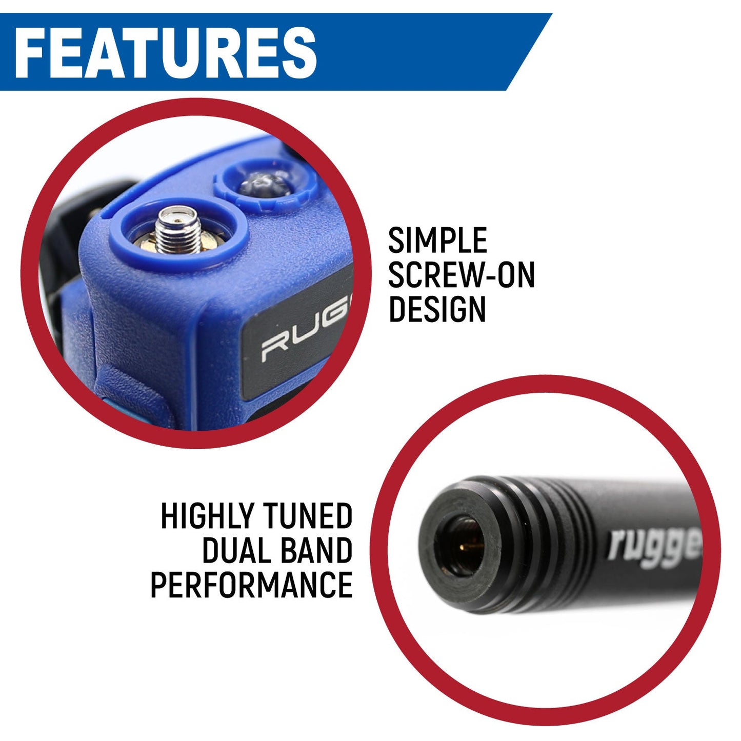 Rugged Radios Rugged Radios Long Range Antenna for R1 / RDH-X / ABH7 Handheld Radio