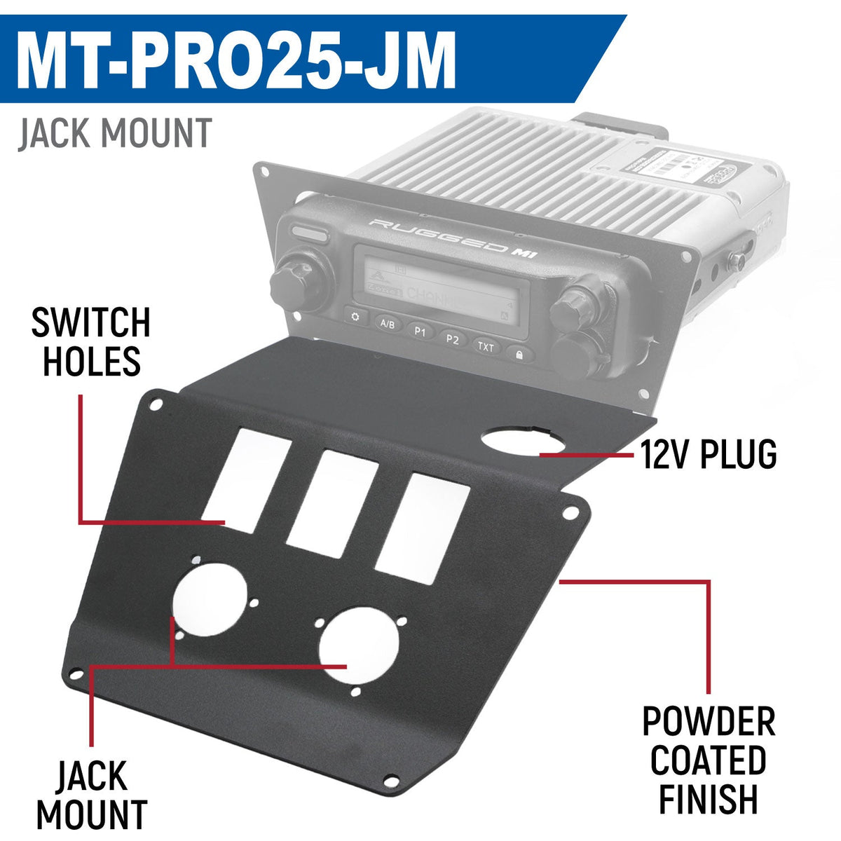 Rugged Radios Rugged Radios Lower Accessory Panel for 2025 Polaris RZR Pro XP Pro R