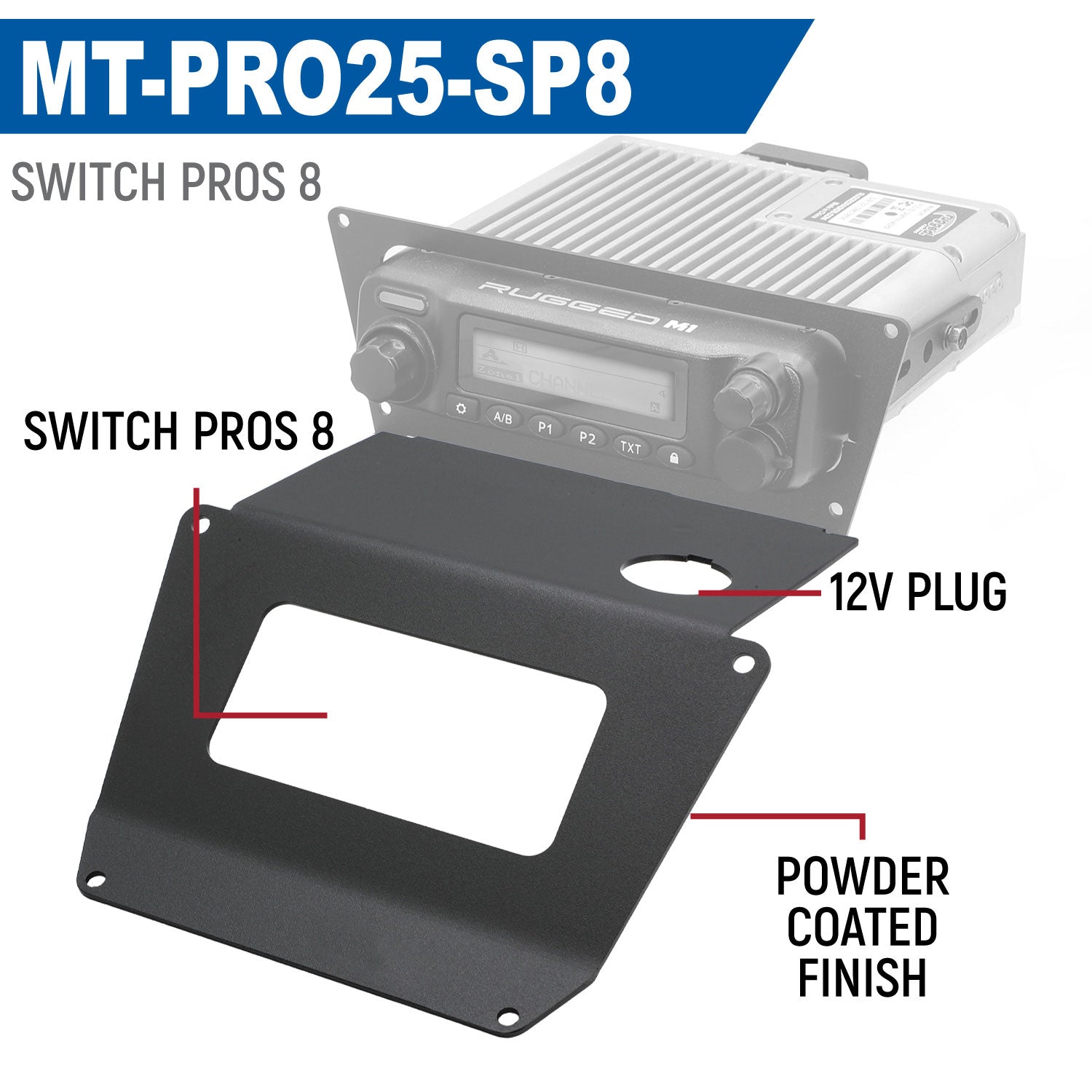 Rugged Radios Rugged Radios Lower Accessory Panel for 2025 Polaris RZR Pro XP Pro R