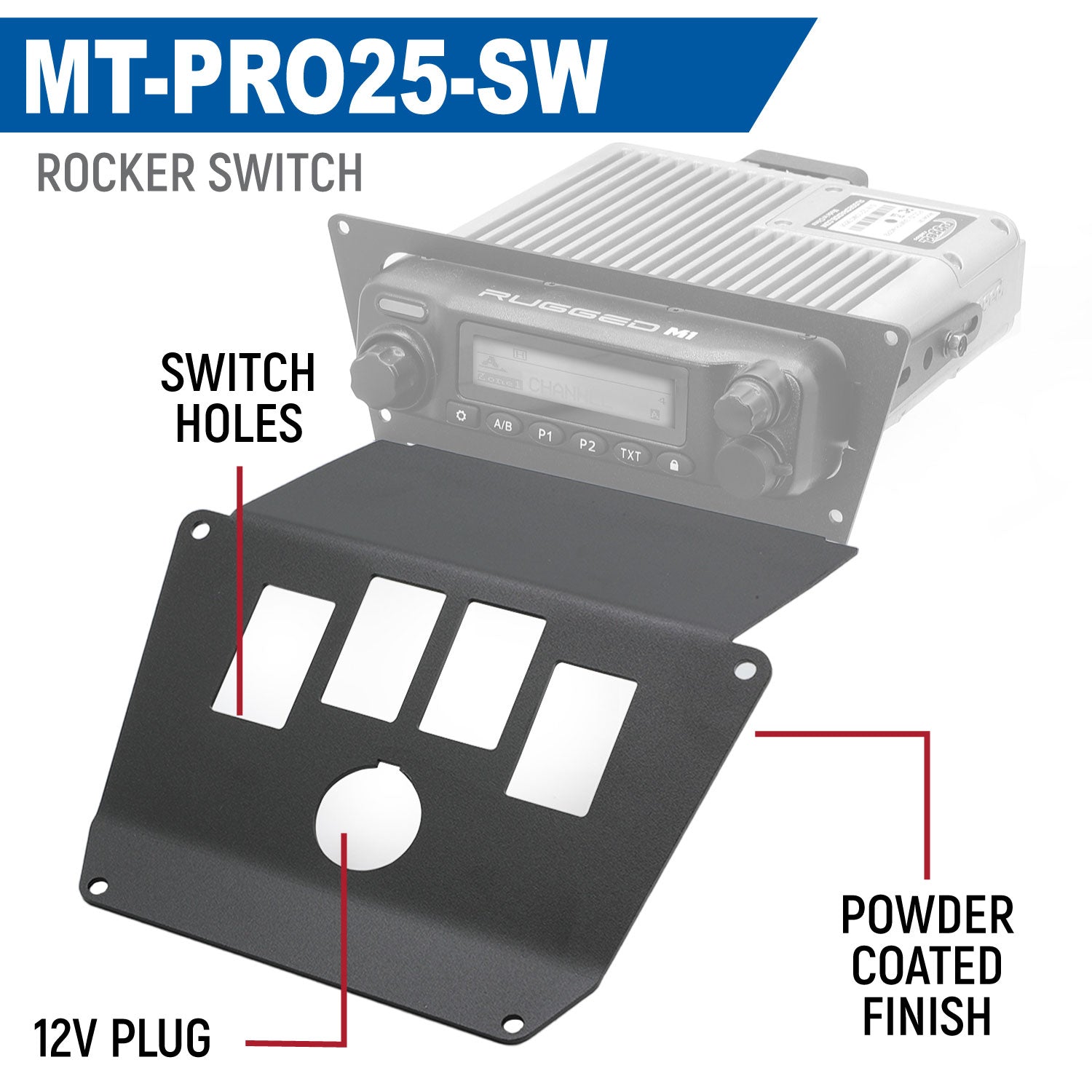 Rugged Radios Rugged Radios Lower Accessory Panel for 2025 Polaris RZR Pro XP Pro R