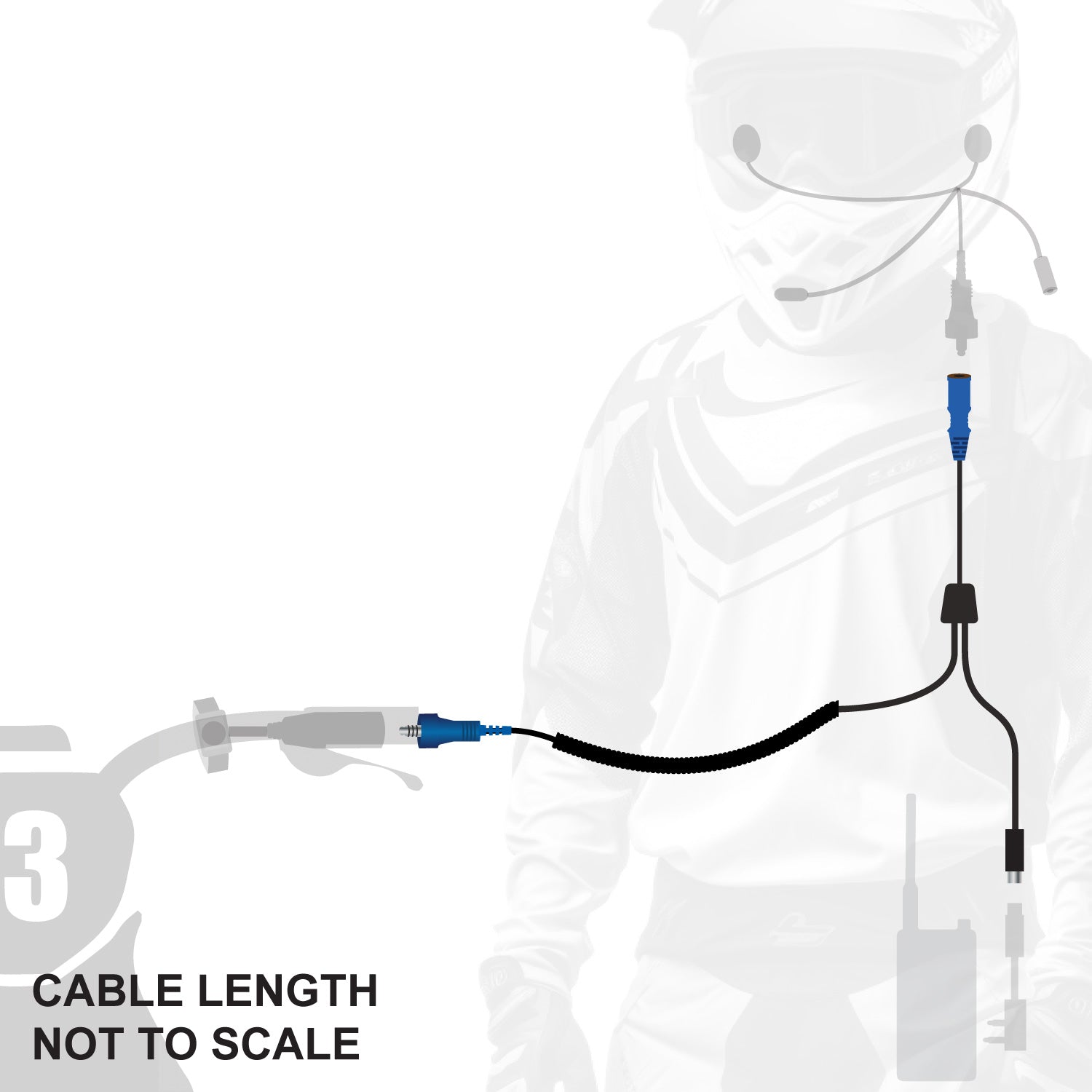 Rugged Radios RUGGED Wired RACE SERIES Motorcycle Harness without Radio Jumper