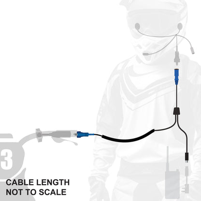 Rugged Radios RUGGED Wired RACE SERIES Motorcycle Harness without Radio Jumper