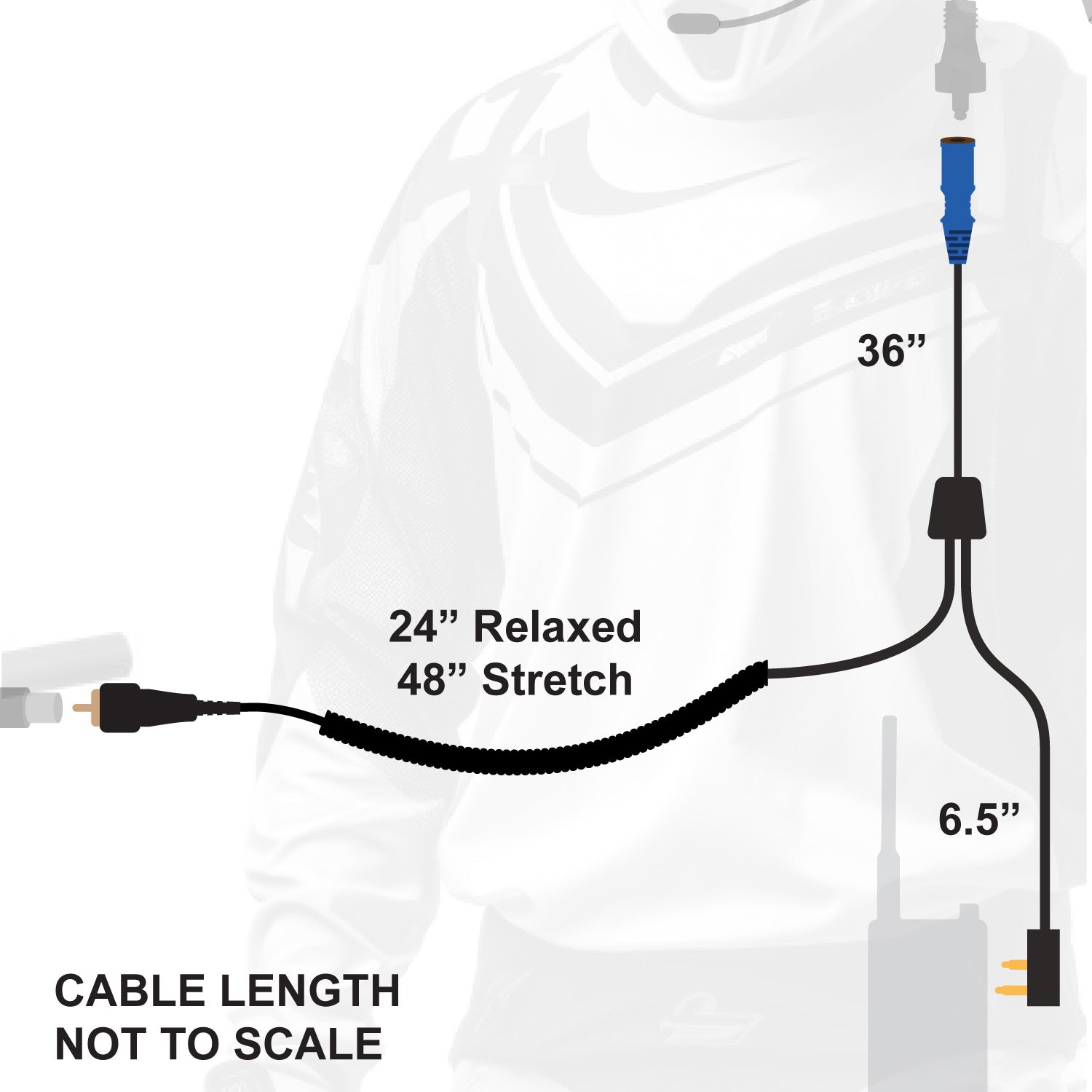 Rugged Radios RUGGED Wired MOTO MAX Motorcycle Harness with Pre-Wired 2-Pin Rugged H