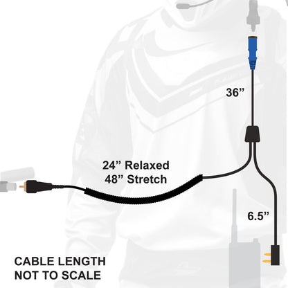 Rugged Radios RUGGED Wired MOTO MAX Motorcycle Harness with Pre-Wired 2-Pin Rugged H