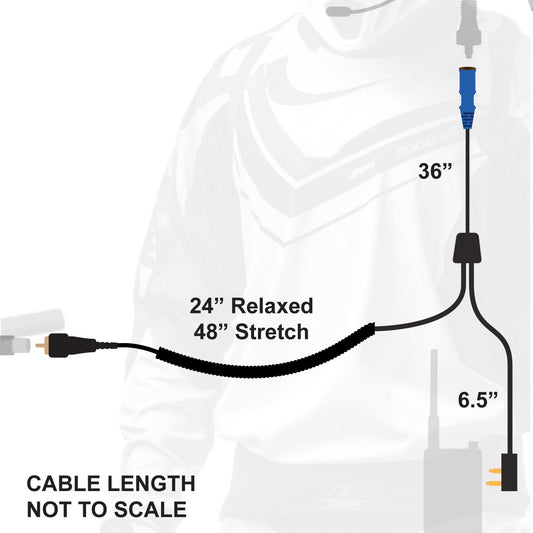 Rugged Radios RUGGED Wired MOTO MAX Motorcycle Harness with Pre-Wired 2-Pin Rugged H
