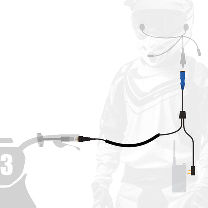 Rugged Radios RUGGED Wired MOTO MAX Motorcycle Harness with Pre-Wired 2-Pin Rugged H