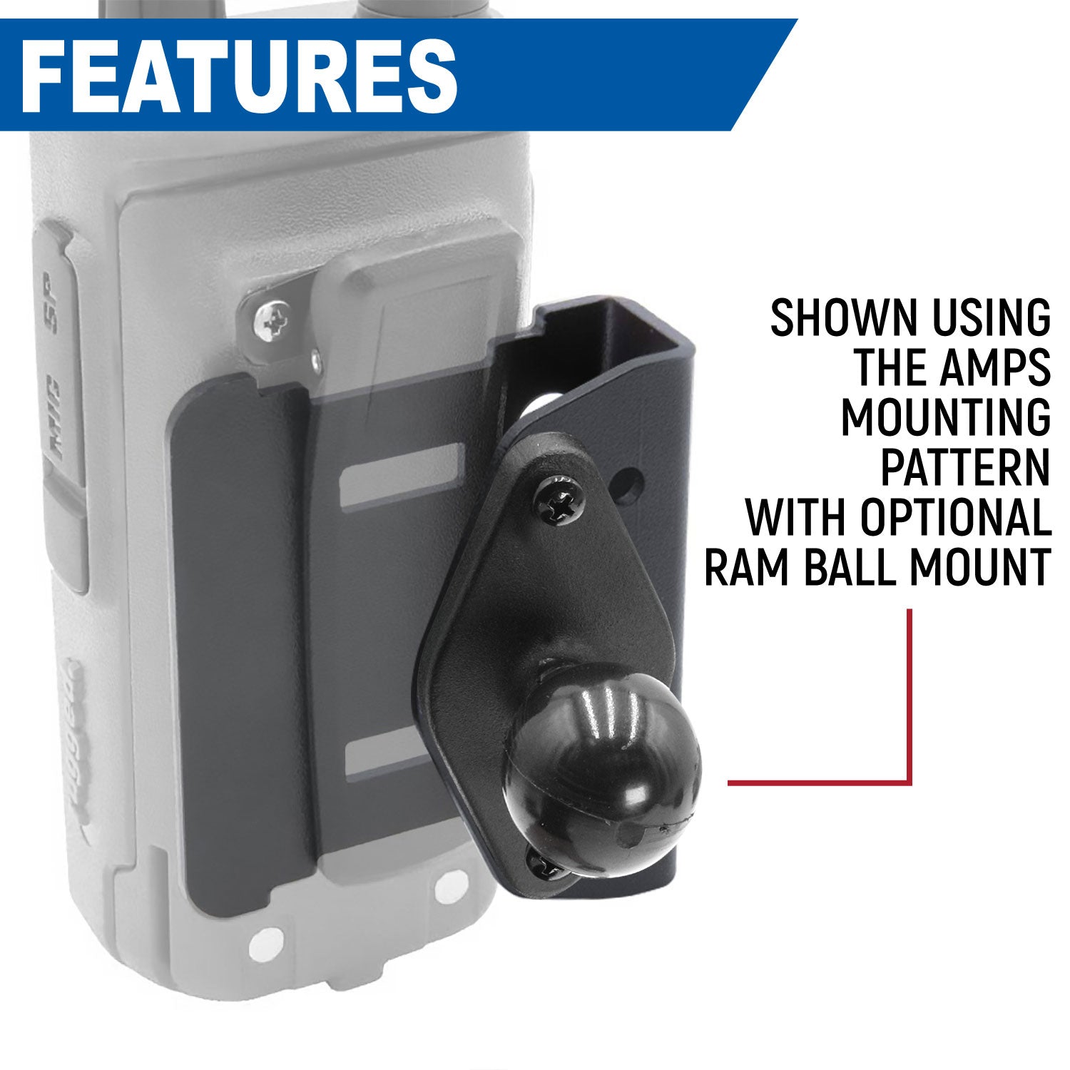 Rugged Radios Rugged Radios Radio Mount for Handheld Radios