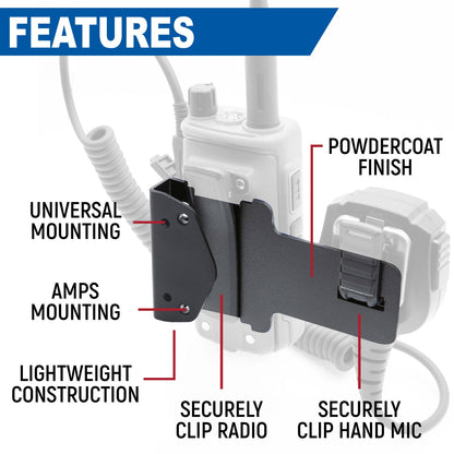 Rugged Radios Rugged Radios Radio and Speaker Mic Mount for Handheld Radios