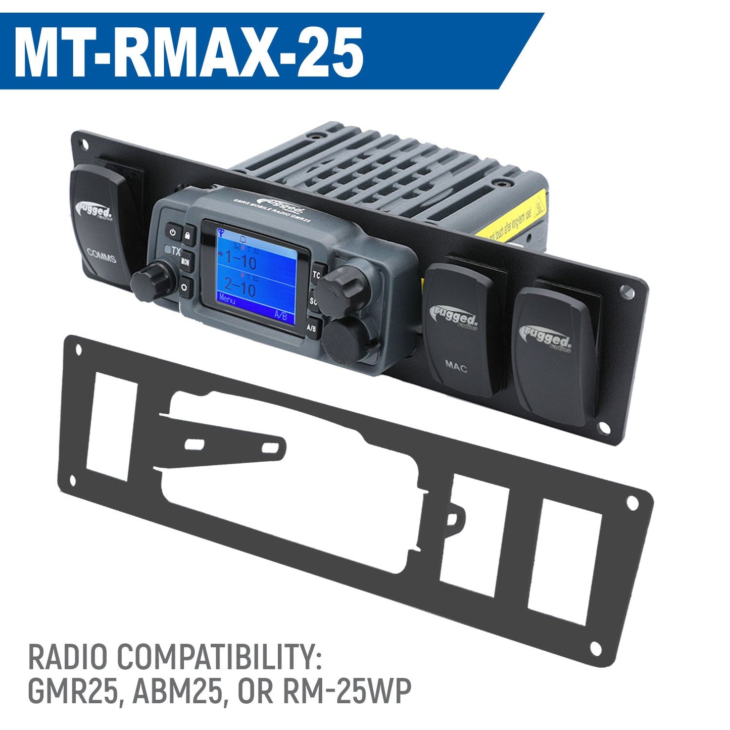 Rugged Radios Rugged Radios Yamaha Wolverine RMAX Mount for Mobile Radio and Rocker