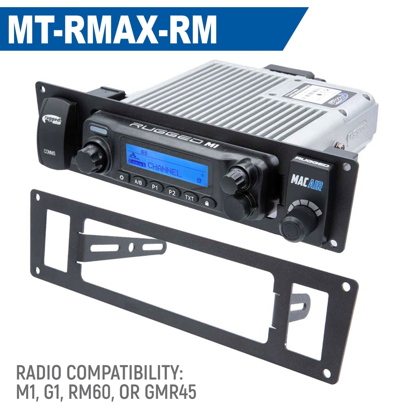 Rugged Radios Rugged Radios Yamaha Wolverine RMAX Mount for Mobile Radio and Rocker