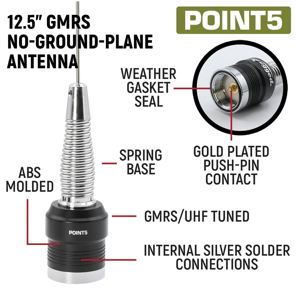 Rugged Radios Rugged Radios Ford Bronco Two-Way GMRS Mobile Radio Kit