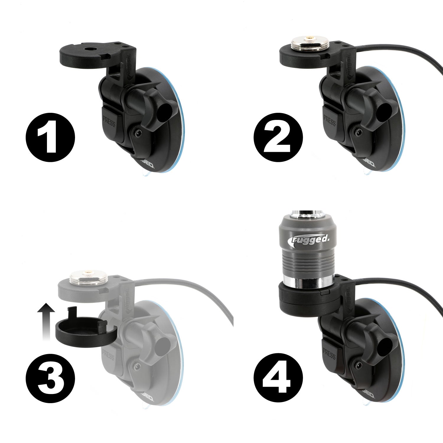 Rugged Radios Rugged Radios Suction Cup Antenna Mount