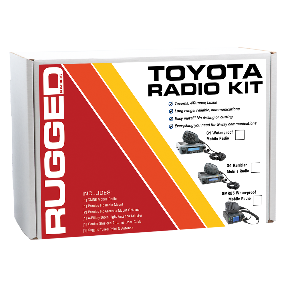 Rugged Radios Rugged Radios Toyota Tacoma 4Runner Sequoia Lexus Two-Way GMRS Mobile