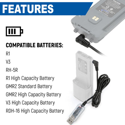 Rugged Radios Rugged Radios USB Charging Cable for R1 - V3