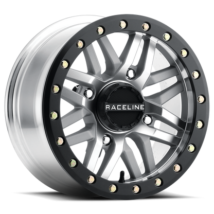 RACELINE RYNO BDLK WHEEL 15X10 4/156 5+5 (0MM) BLK/AS CAST