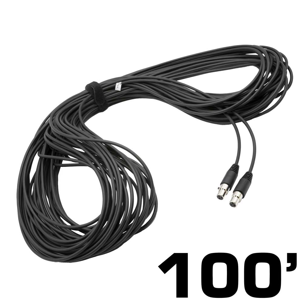 Rugged Radios Rugged Radios 100 Ft 3-Pin to 3-Pin Straight Cord for H85 Linkable Hea