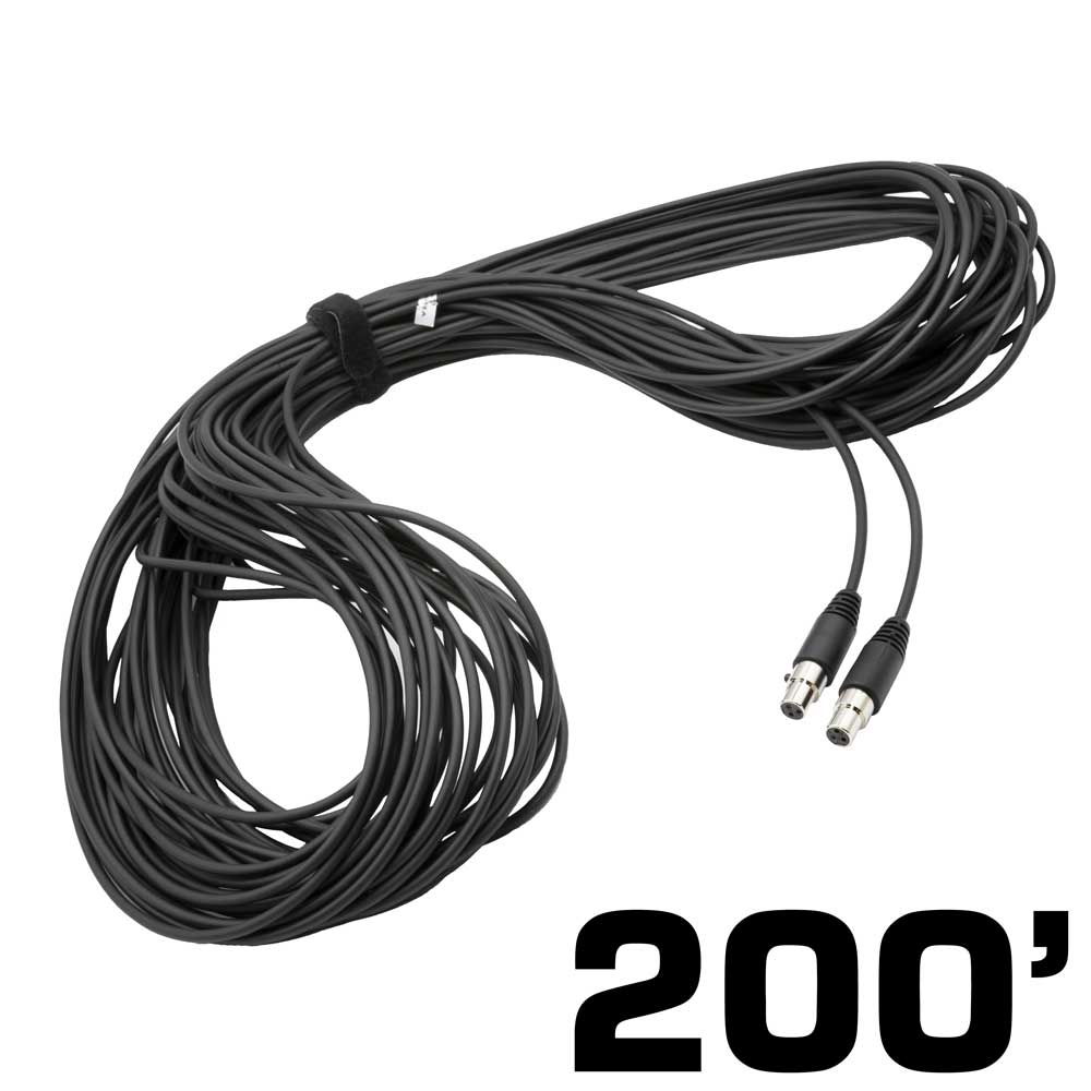 Rugged Radios Rugged Radios 200 Ft 3-Pin to 3-Pin Straight Cord for H85 Linkable Hea