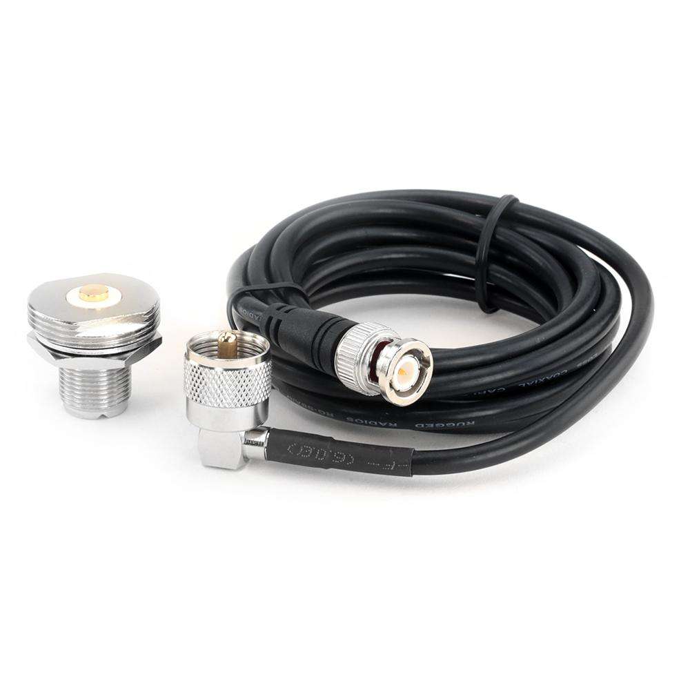 Rugged Radios Rugged Radios 7 Ft Antenna Coax Cable Kit with BNC Connector for handh
