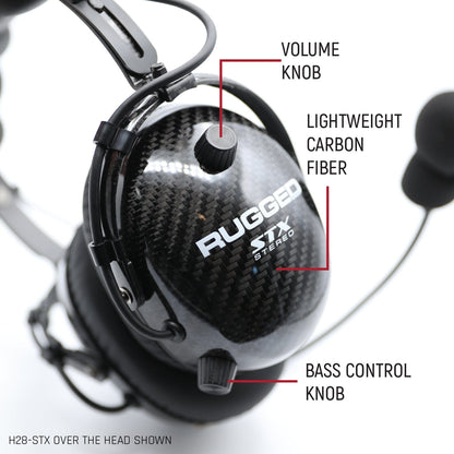 Rugged Radios Rugged Radios H48 AlphaBass Carbon Stereo Headset (BTH) Bass Boost