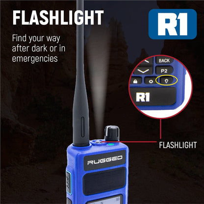 Rugged Radios Rugged R1 Handheld Radio Bundle with Long-Range Antenna