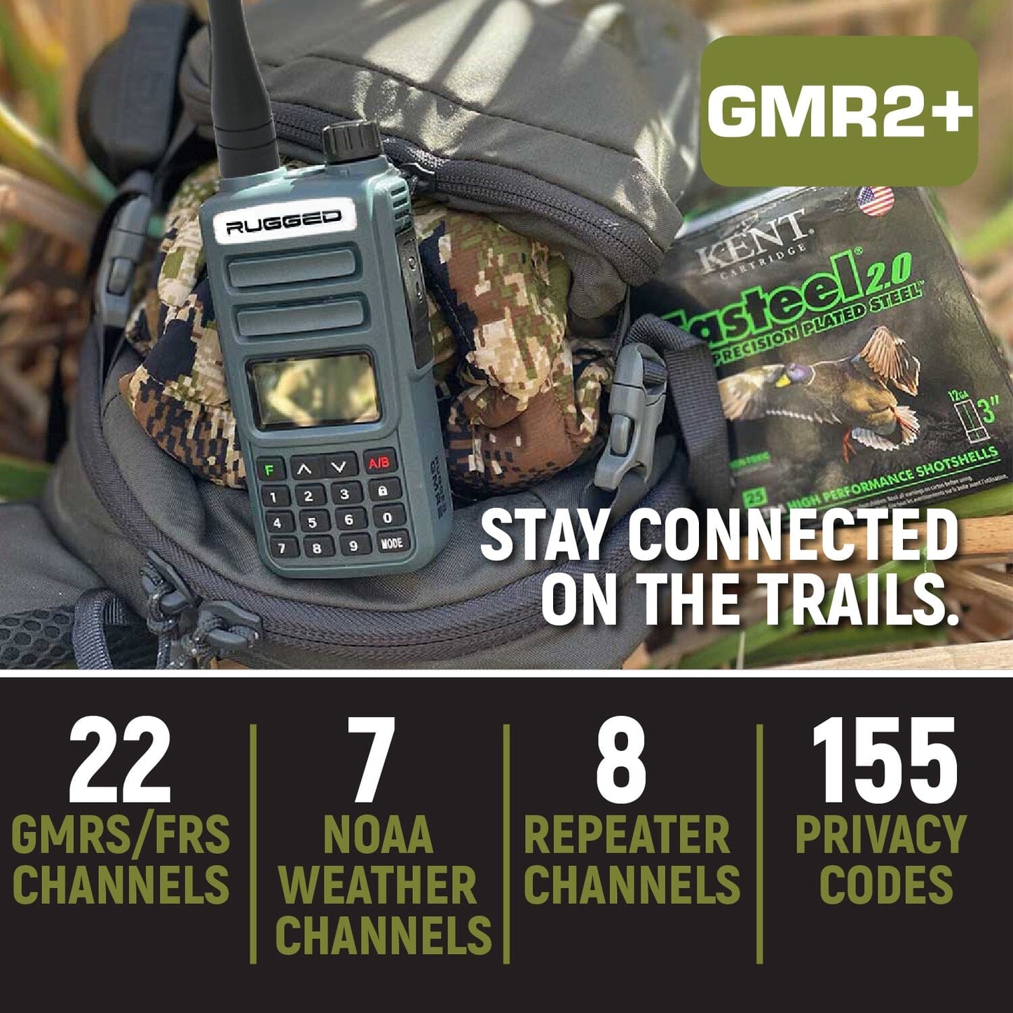 Rugged Radios Rugged GMR2 PLUS Handheld Radio with Hand Mic