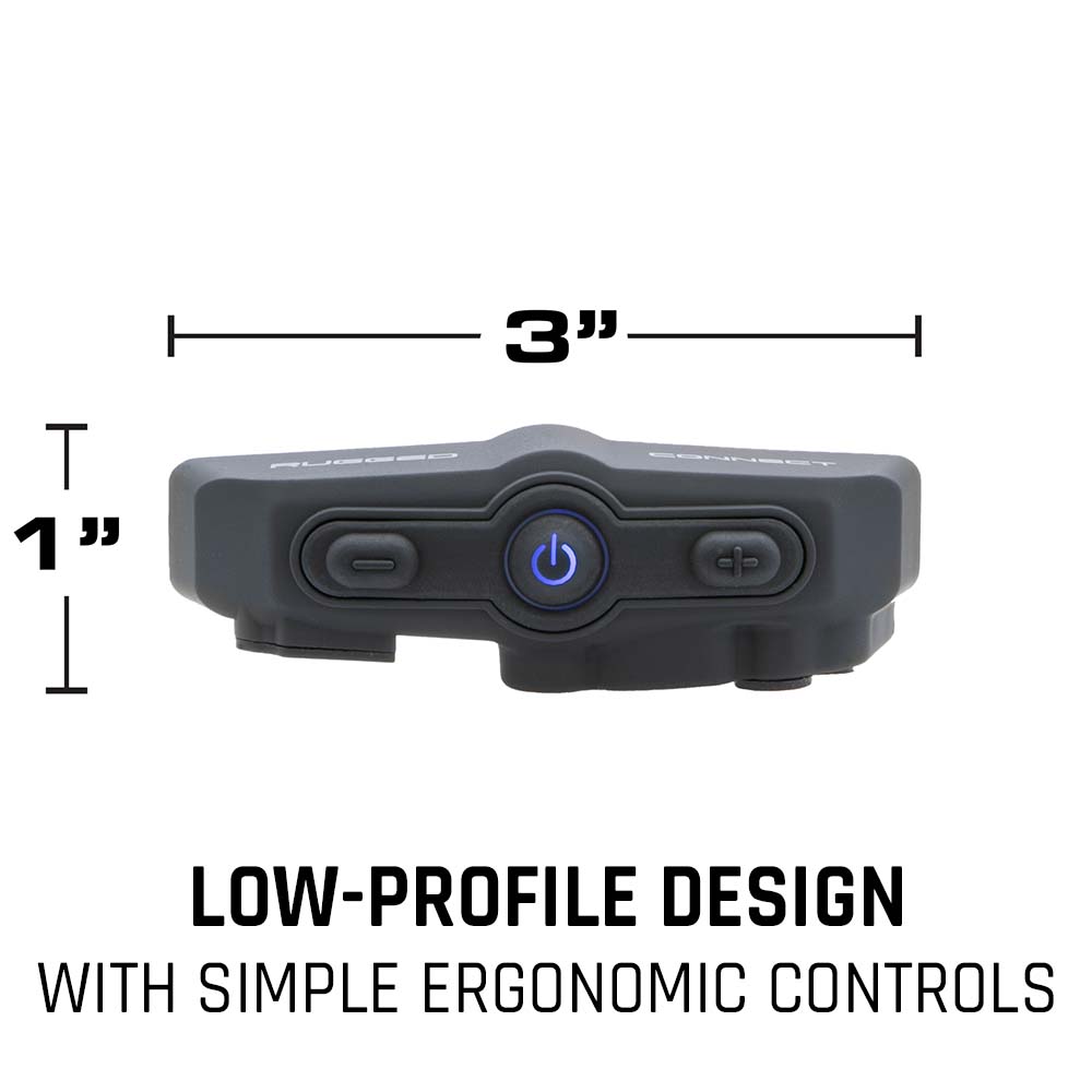 Rugged Radios Rugged Radios CONNECT BT2 Bluetooth Headset for Motorcycle Helmet