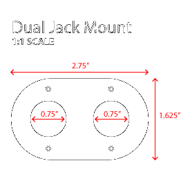 Rugged Radios Rugged Radios Dual Headset / Helmet Jack Flush Mount