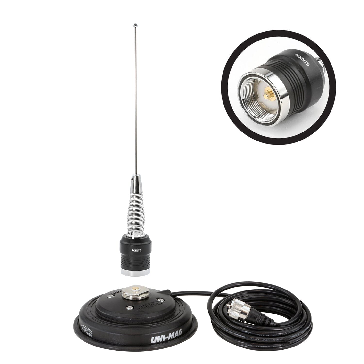 Rugged Radios Rugged Radios GMRS / UHF No Ground Plane (NGP) Whip Antenna Kit with M