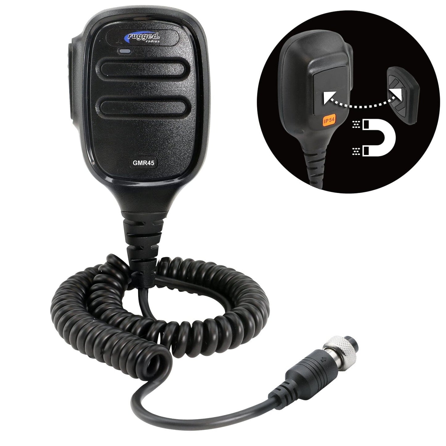 Rugged Radios Rugged Radios Hand Mic for GMR45 Mobile Radio with Scosche MagicMount