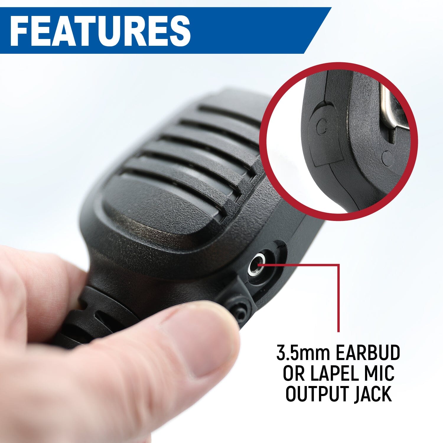 Rugged Radios Rugged Radios Hand Speaker Mic Waterproof for Handheld Radios