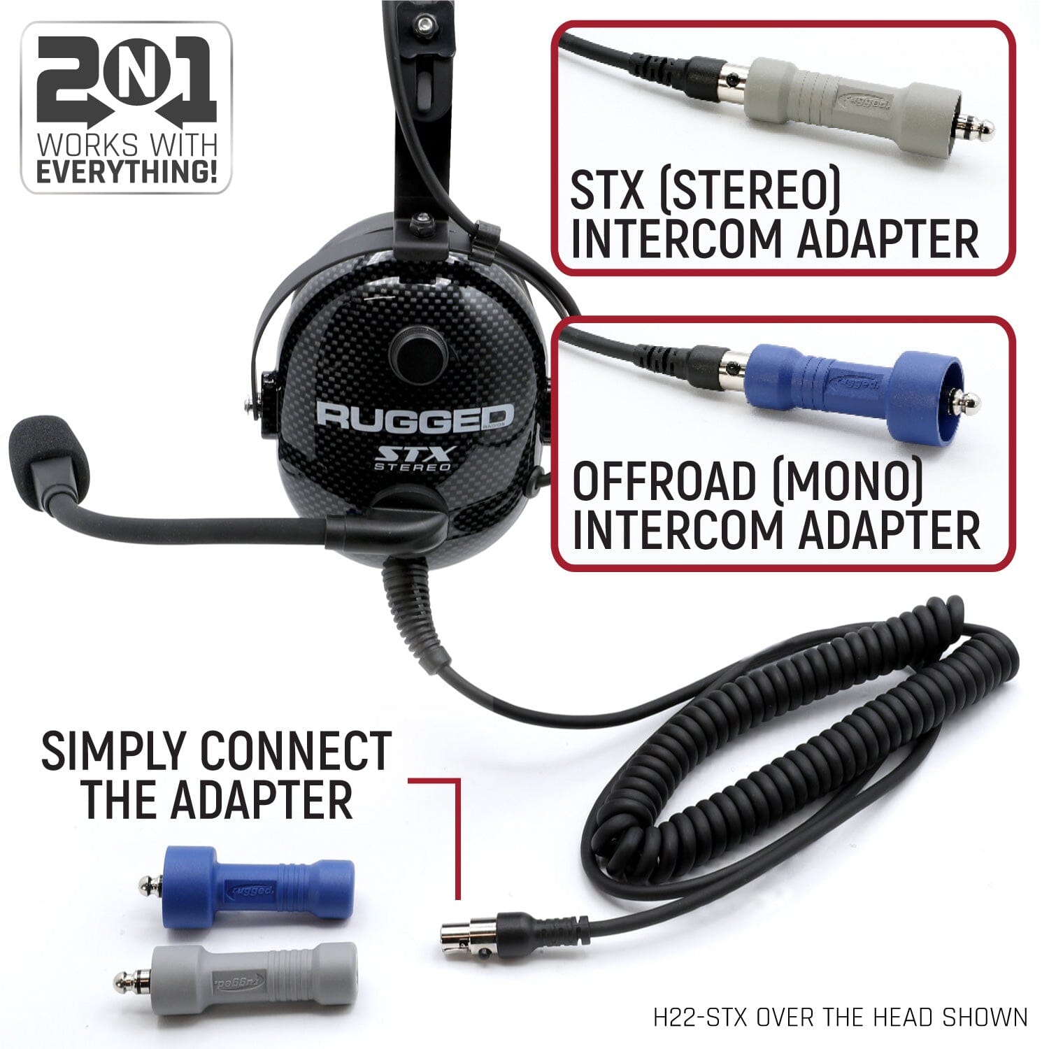 Rugged Radios Rugged Radios H42 STX Ultimate Stereo Headset (BTH) w/ Volume