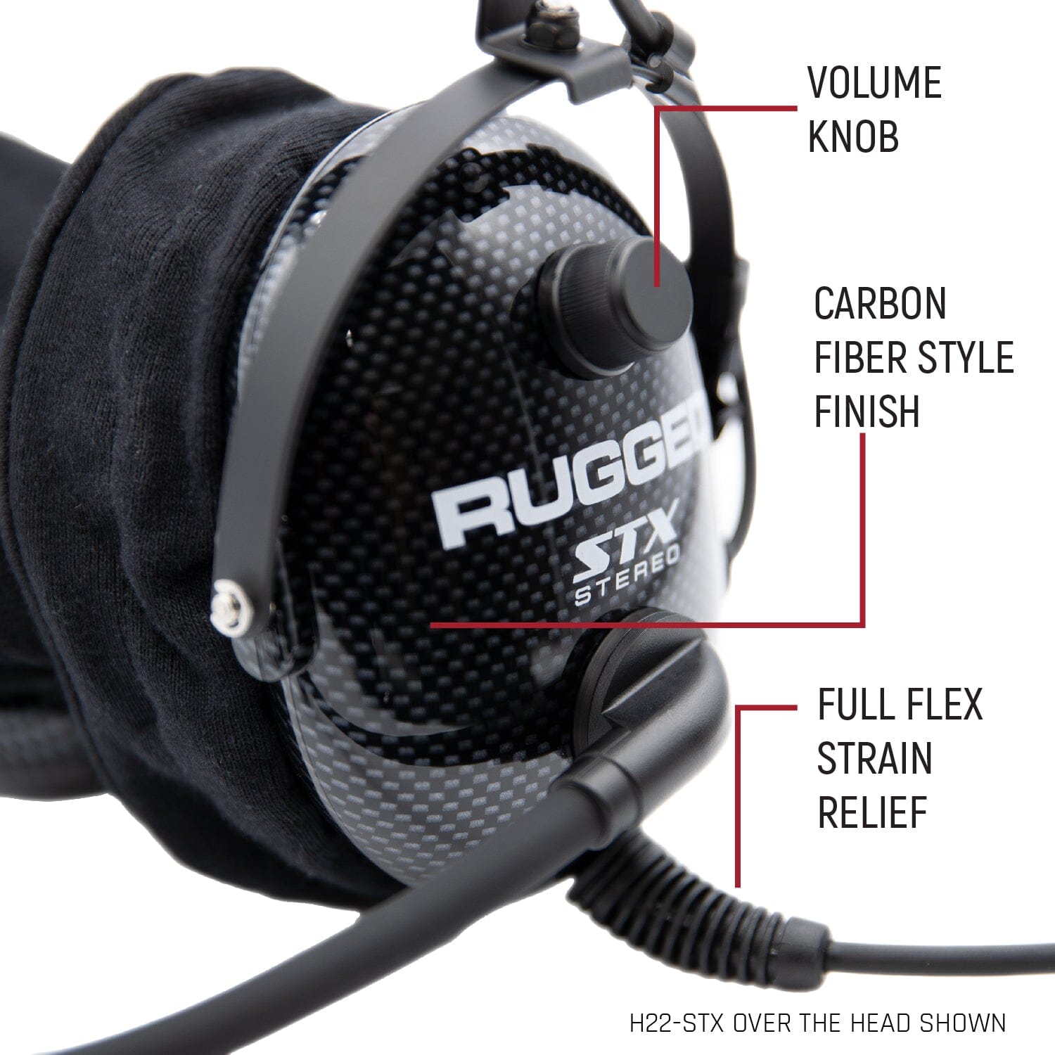 Rugged Radios Rugged Radios H42 STX Ultimate Stereo Headset (BTH) w/ Volume