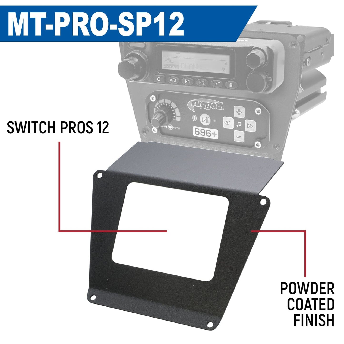 Rugged Radios Rugged Radios Lower Accessory Panel for Polaris RZR PRO XP RZR Turbo R