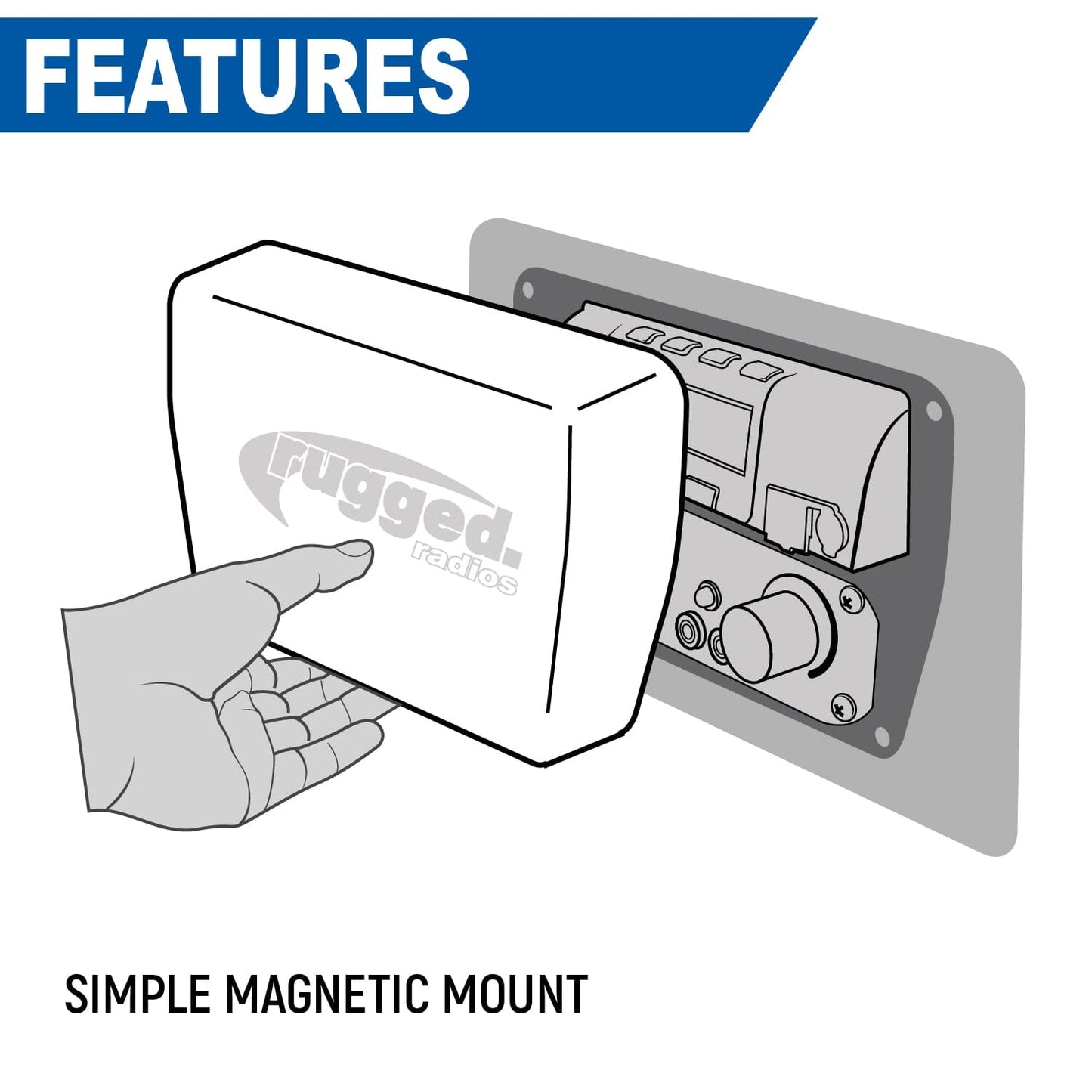 Rugged Radios Rugged Radios Magnetic Radio & Intercom Cover for Rugged Radios Multi