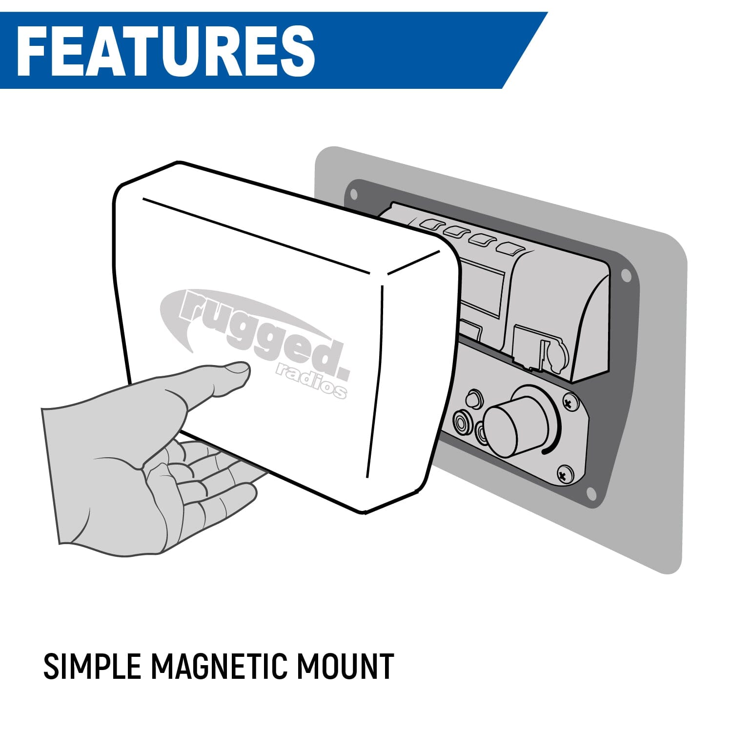 Rugged Radios Rugged Radios Magnetic Radio & Intercom Cover for Rugged Radios Multi