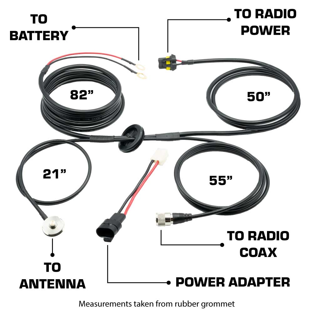 Rugged Radios Rugged Radios Power and Antenna Cable Harness for Jeep JT JL