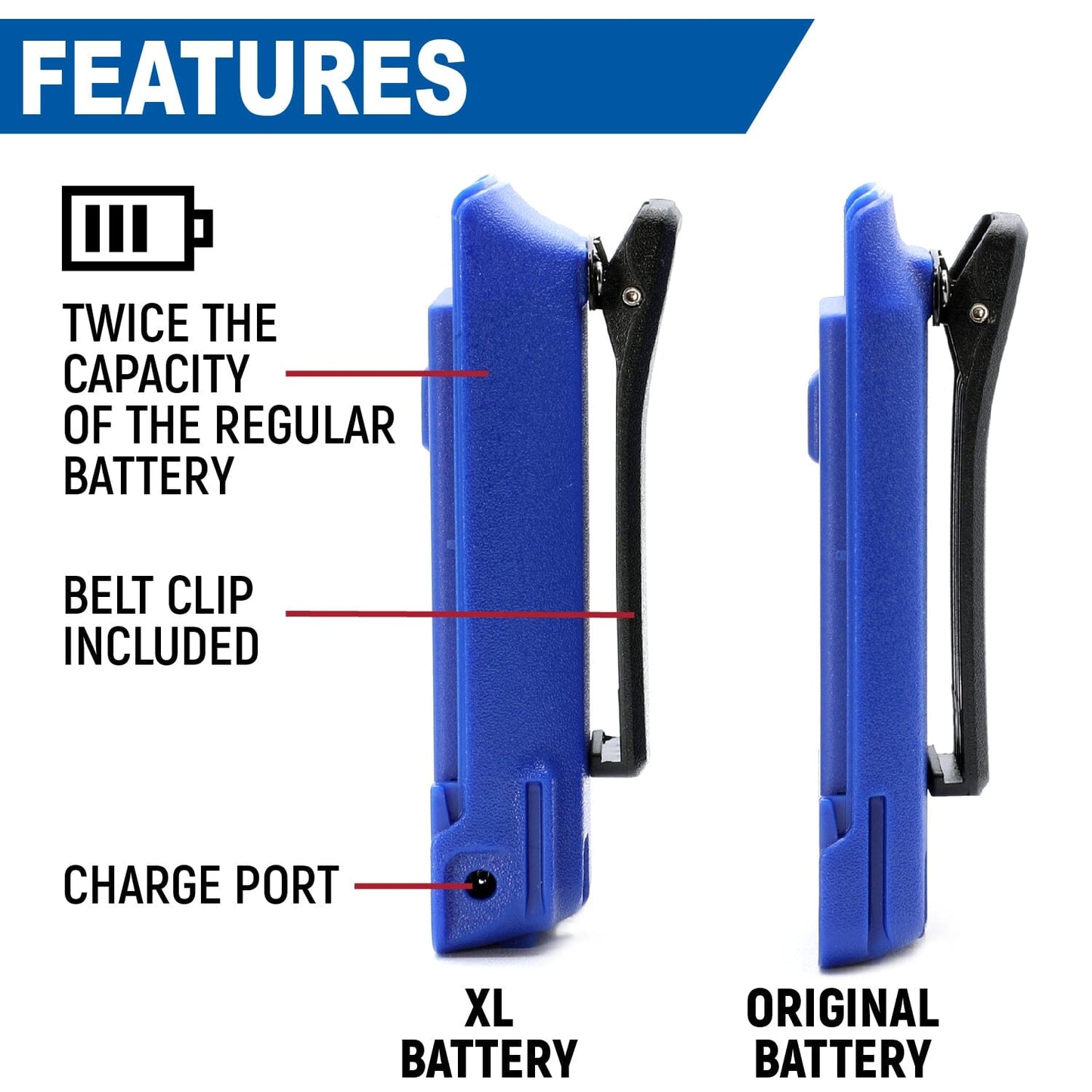 Rugged Radios Rugged Radios XL Battery for R1 Handheld Radio