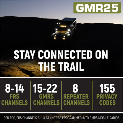 Rugged Radios Rugged GMR25 Waterproof GMRS Mobile Radio Kit