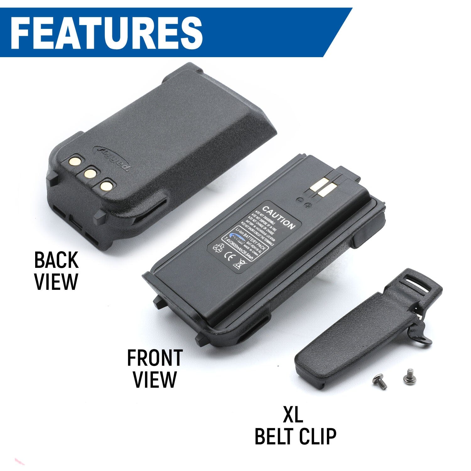 Rugged Radios Rugged Radios RDH-16 Handheld Radio High Capacity Battery