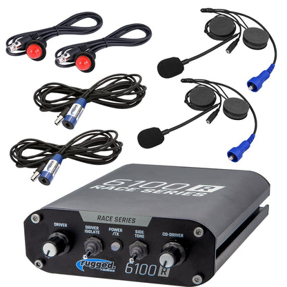 Rugged Radios Rugged Radios RACE INTERCOM KIT - RRP6100 RACE SERIES Intercom with He