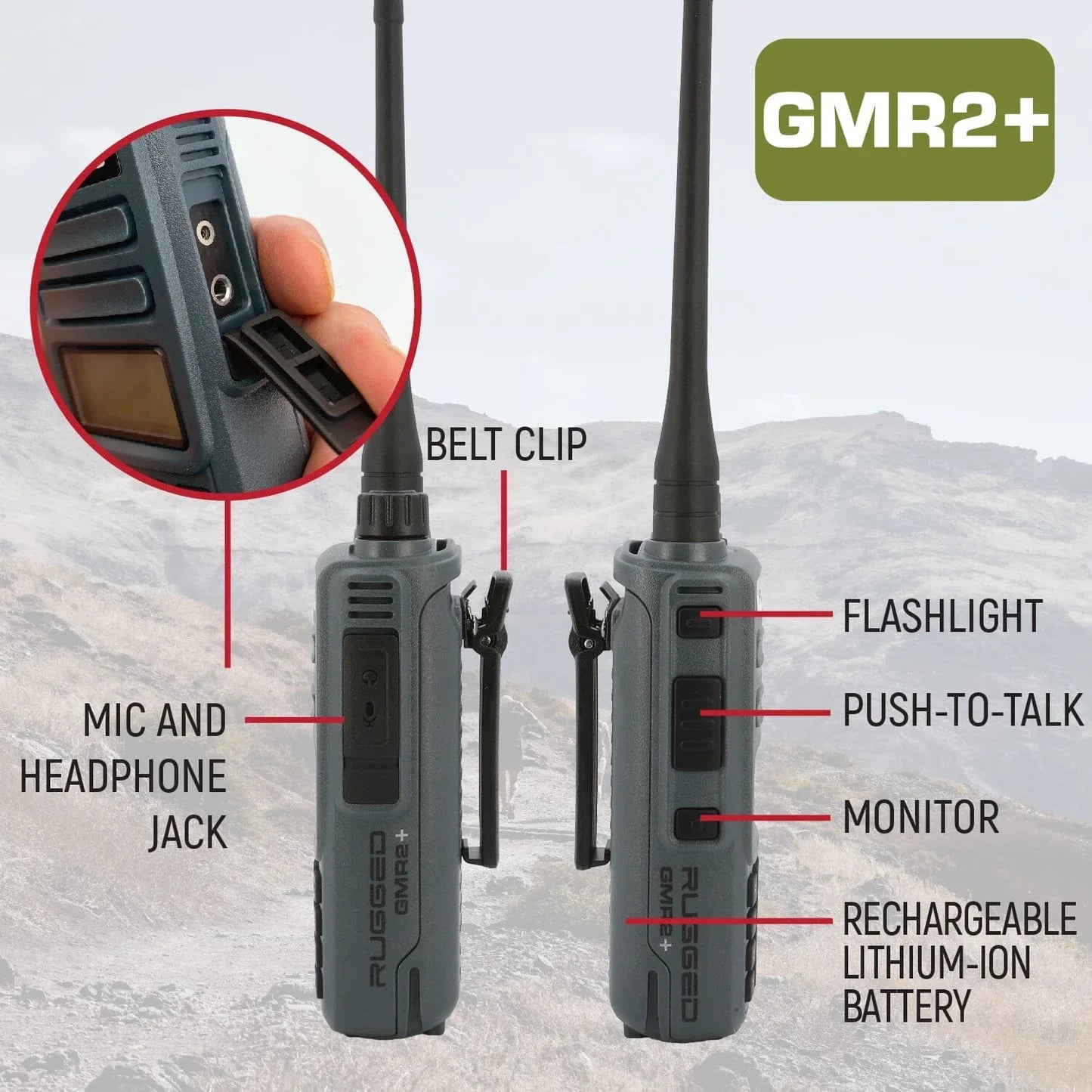 Rugged Radios Rugged GMR2 PLUS Handheld Radio Kit